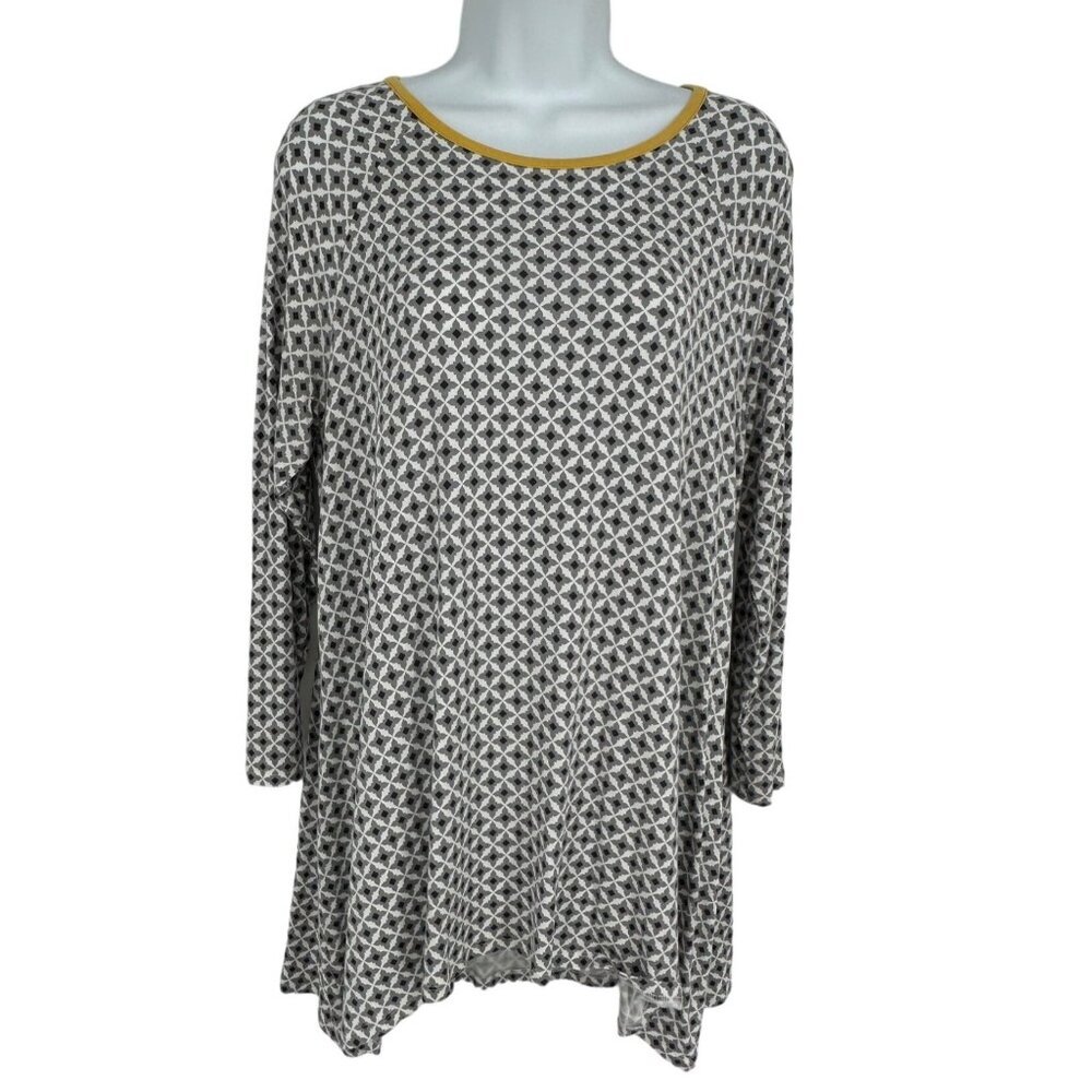 Matilda Jane MAKE BELIEVE STARSTRUCK Roll Tab Sleeve Top Women Size L